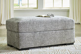 Prime Furniture - Ashley Furniture - Dunmor Living Room - Ottoman / Graphite - 2490414